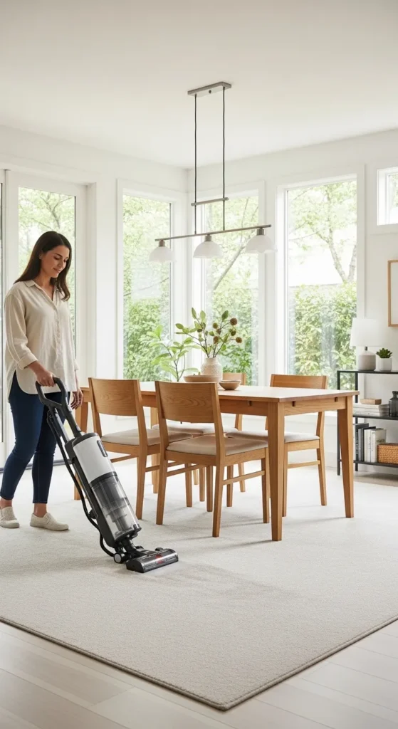 stain resistant dining room carpet cleaning maintenance vacuum interior
