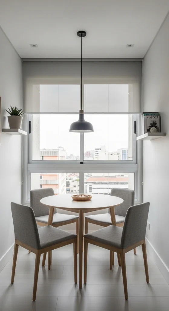 small dining room window treatment ideas space saving blinds