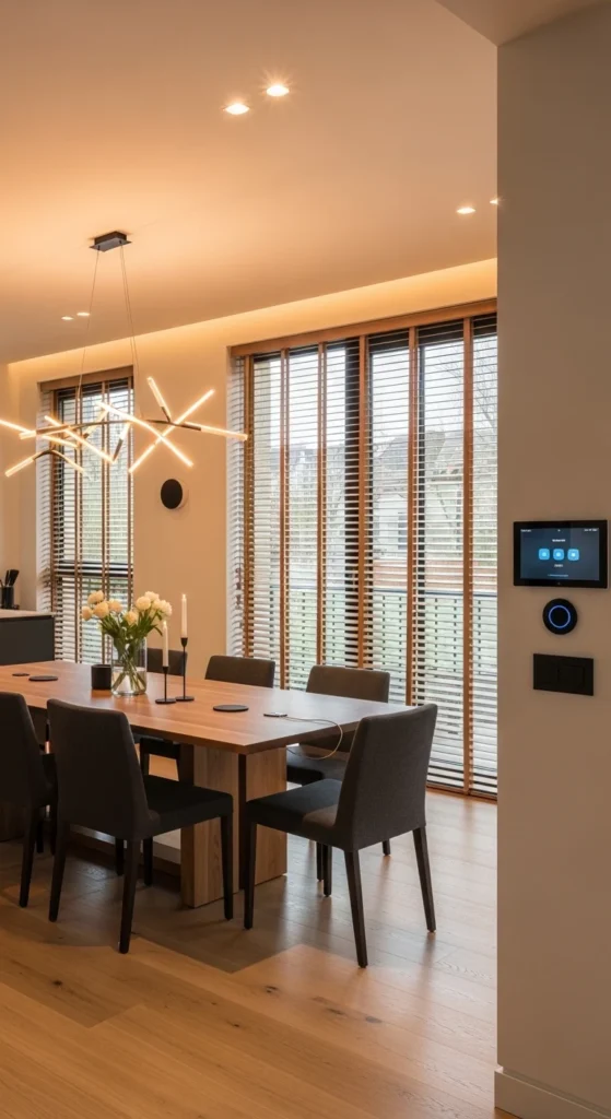 smart blinds dining room window treatment ideas automated shades