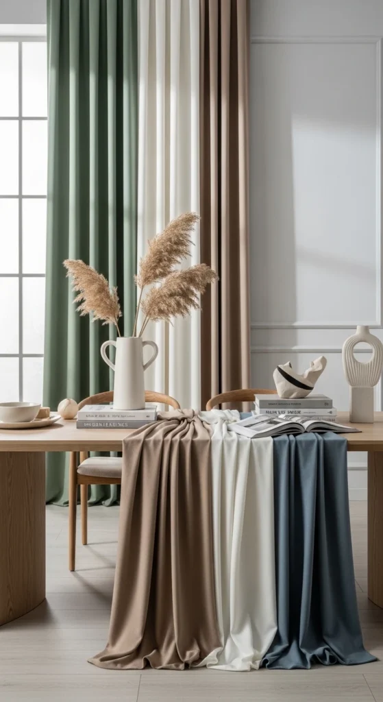 dining room window treatment ideas color trends fabric selection