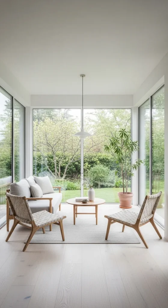 small indoor sunroom decorating ideas minimalist design