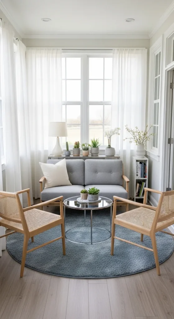 small indoor sunroom decorating ideas with functional layout