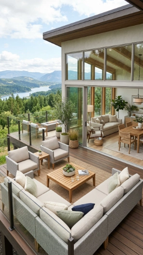 2nd story deck ideas with sunroom smart furniture arrangement