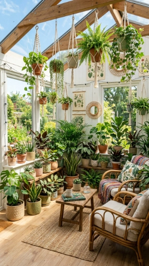 Budget friendly sunroom ideas indoor plants greenery cozy space