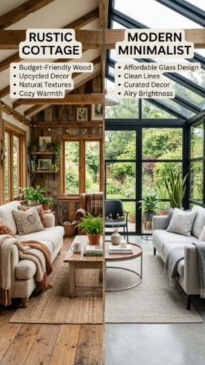 Budget friendly sunroom ideas rustic modern design comparison interior