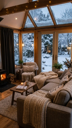 Budget friendly sunroom ideas insulation cozy warm winter design