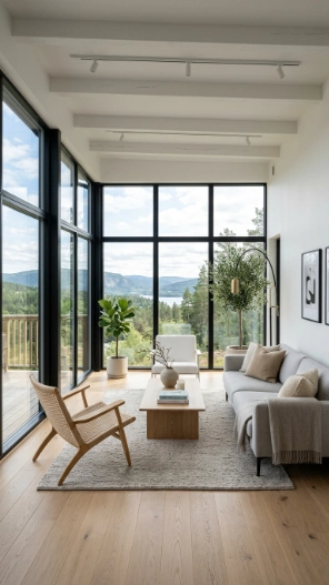 Minimalist Contemporary Glass Sunroom Ideas with sleek modern styling