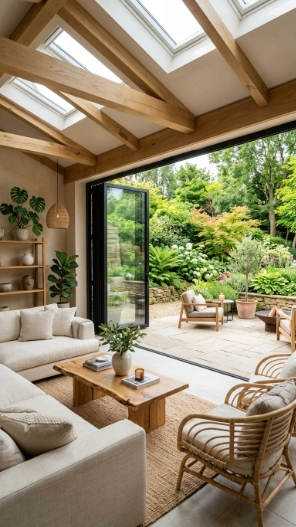 Indoor-Outdoor Living Concepts for a modern glass sunroom