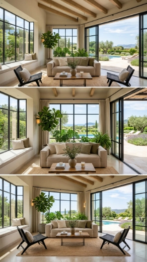 Contemporary sunroom decorating ideas floor-to-ceiling luxury glass windows