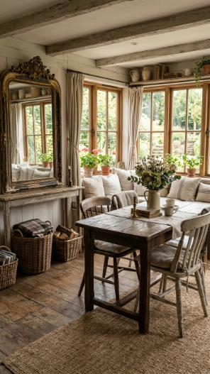 Cozy sunroom ideas with rustic and vintage decor