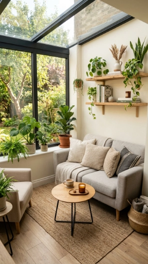 Cozy sunroom ideas for small spaces with compact furniture