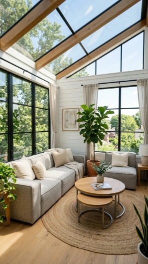 Smart furniture layout ideas for second floor sunrooms