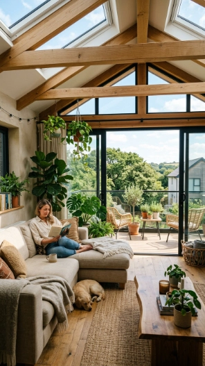 Indoor outdoor second floor sunroom ideas