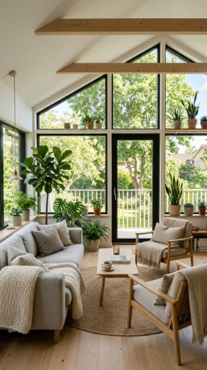 Scandinavian second floor sunroom ideas