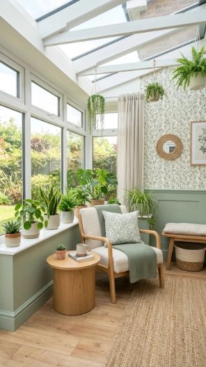 Small sunroom ideas on a budget wall paint transformation with soft neutral colors