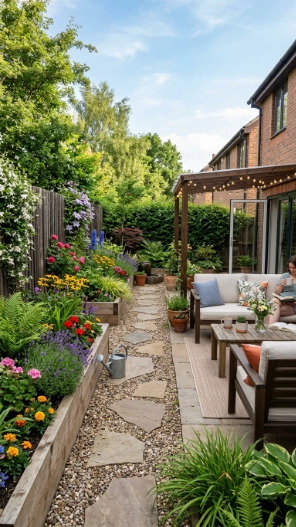 Backyard makeover ideas with small garden design