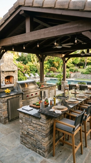 Covered Patio Outdoor Kitchen Ideas