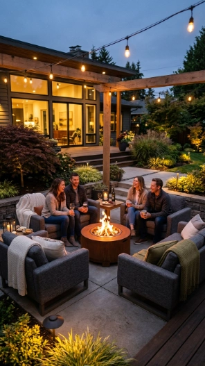 Cozy Patio Ideas with Fire Pit