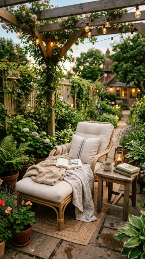 Cozy backyard ideas with outdoor reading nook