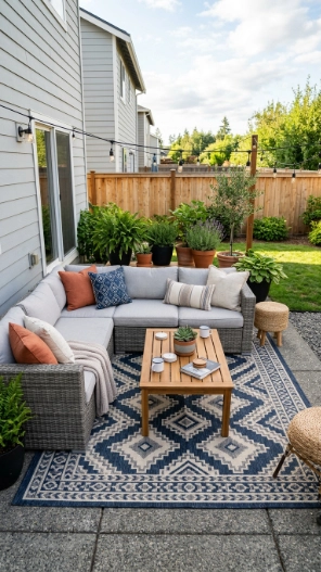 Outdoor Rug Patio Ideas on a Budget