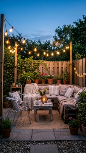 Patio Ideas on a Budget with String Lights