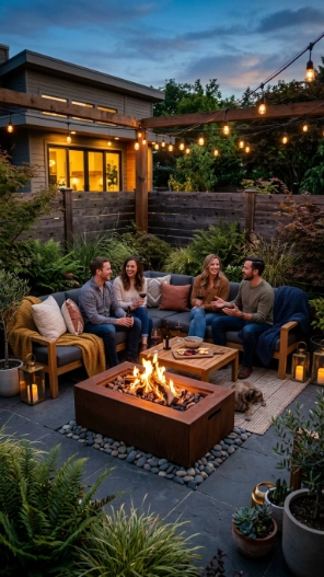 Small Patio Ideas with Fire Pit