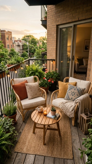 Cozy Apartment Patio Seating Ideas