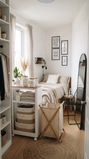 Dorm room ideas for guys with laundry organization