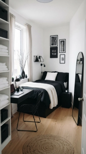 Modern dorm room ideas for guys with minimalist decor