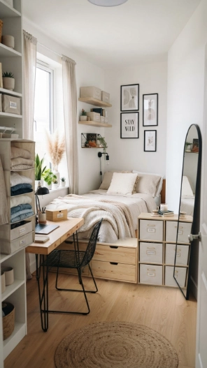 Dorm room ideas for guys with smart storage solutions