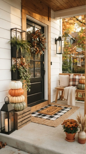 Modern Fall Porch Decor Ideas for small porches