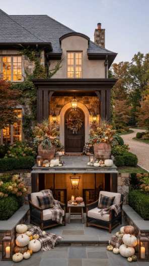 Luxury Outdoor Fall Porch Decor Ideas