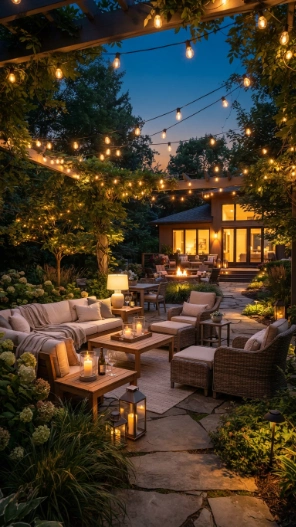 Patio Decorating Ideas with String Lights