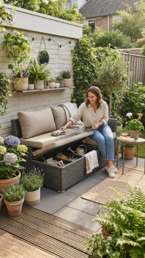 Outdoor Storage Bench for Small Patio
