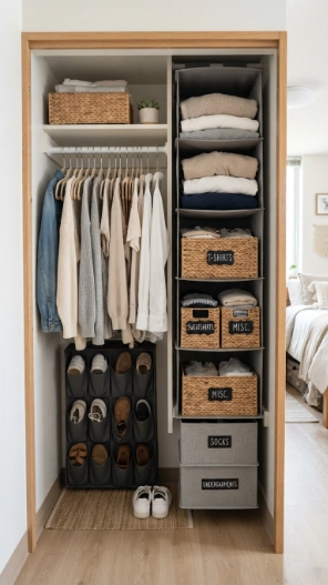Dorm Closet Organization Ideas