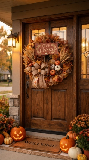 Thanksgiving Fall Mesh Wreaths DIY Ideas