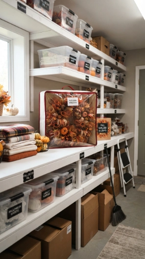 Stored Fall Mesh Wreaths DIY Ideas