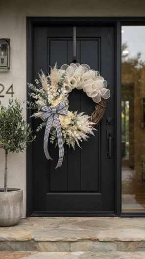 Modern Fall Mesh Wreaths DIY Ideas