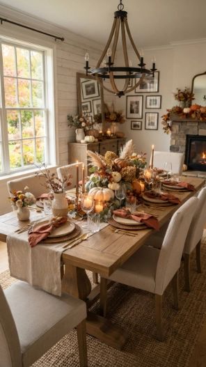 Fall Table Decorations Ideas for a cozy autumn dining room