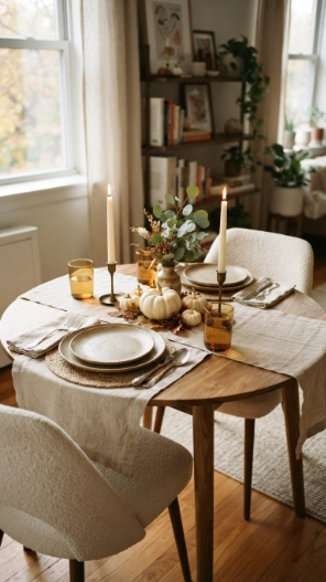 Fall Table Decorations Ideas for a small dining table