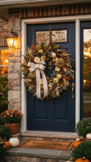 Thanksgiving Fall Wreaths for Front Door