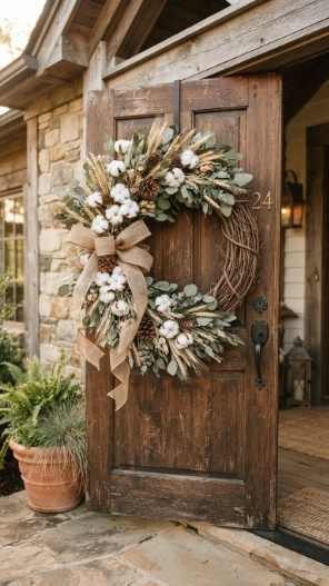Farmhouse Fall Wreaths for Front Door