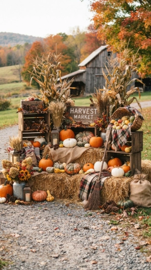 Rustic Simple Outdoor Fall Decor Ideas